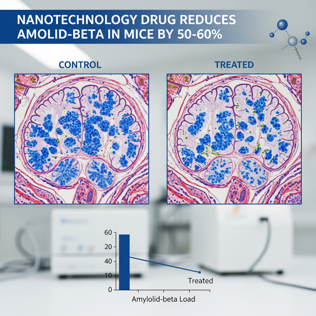 Breakthrough Nanotechnology Drug Cuts Amyloid-Beta Levels in Mice Brains by 50-60%