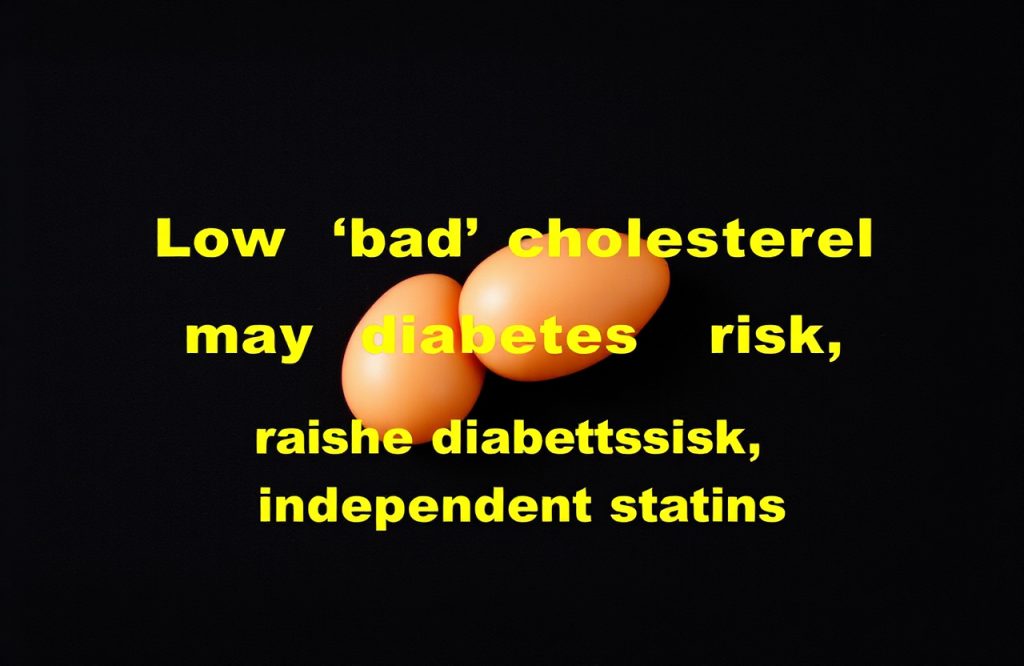 Low Bad Cholesterol Levels Linked to Increased Diabetes Risk Regardless of Statin Use