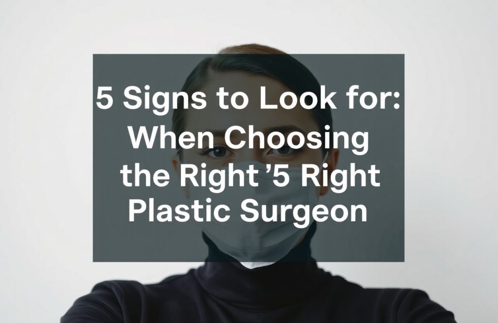 5 Essential Signs You Need to Choose the Right Plastic Surgeon