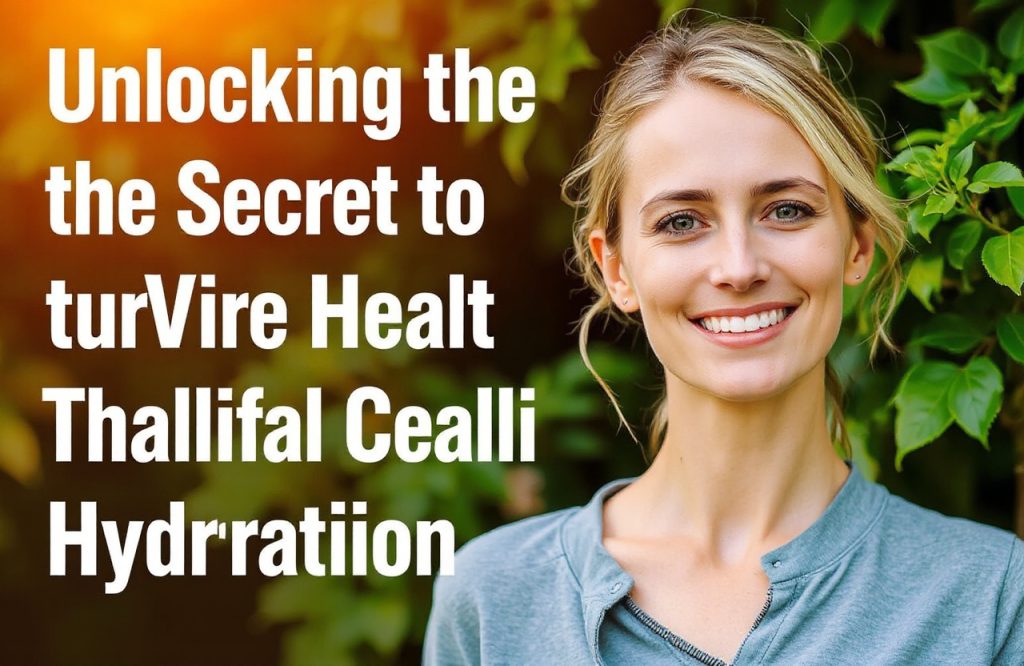 Discover the Key to Vibrant Health: The Power of Cellular Hydration
