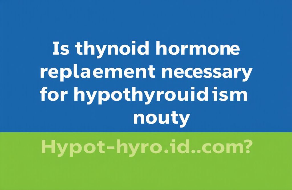 Understanding the Need for Thyroid Hormone Replacement Therapy in Hypothyroidism