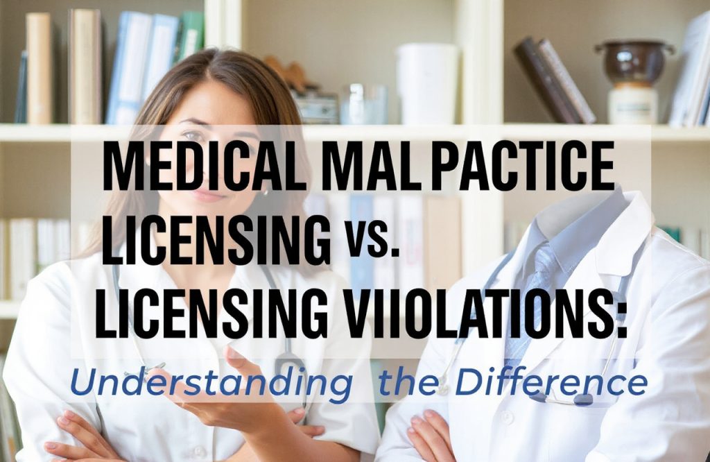 Navigating Medical Malpractice and Licensing Violations: Key Differences Explained