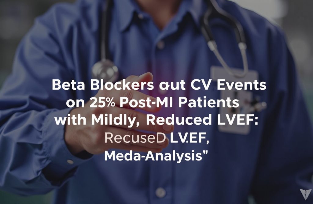 Beta Blockers Reduce Cardiovascular Events by 25% in Post-Myocardial Infarction Patients with Mildly Reduced LVEF: Key Findings from a Meta-Analysis