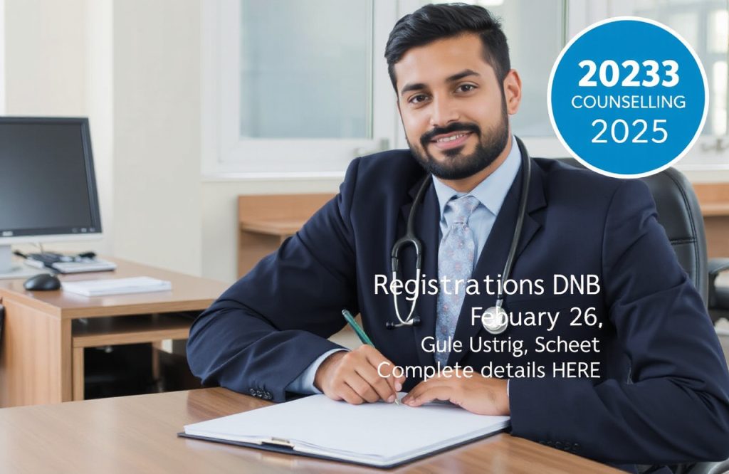 NBE Announces Sponsored Post MBBS DNB Counselling 2025: Registration Starts February 26 – Complete Details Inside