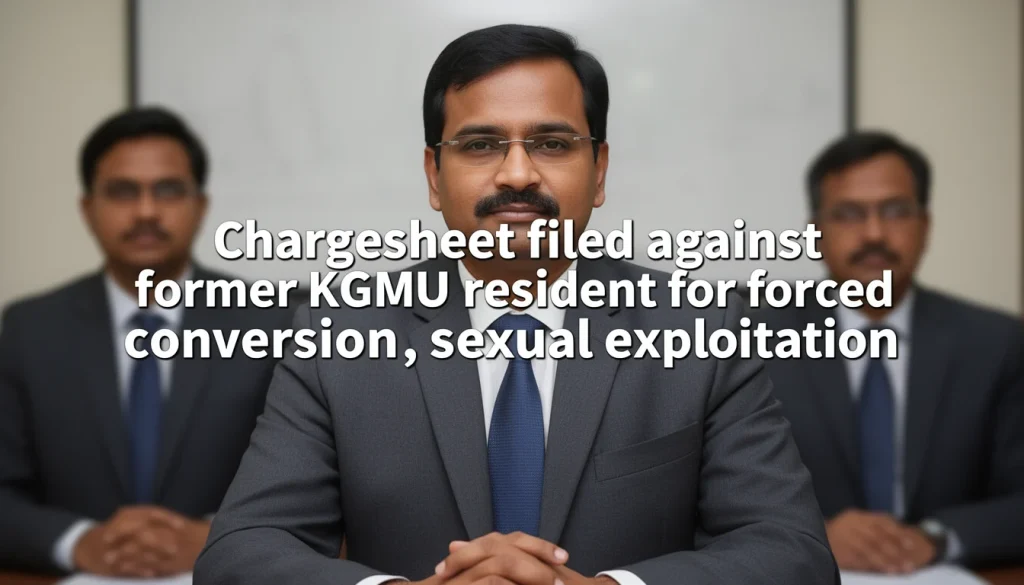 Chargesheet Filed Against Ex-KGMU Resident for Alleged Forced Conversion and Sexual Exploitation