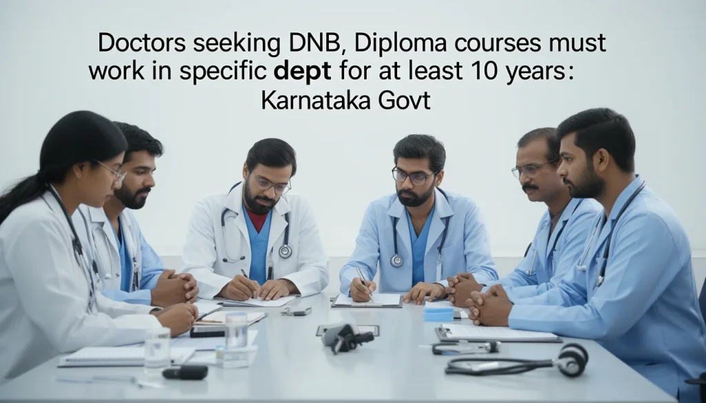 Karnataka Government Mandates 10-Year Department Work for Doctors Pursuing DNB and Diploma Courses
