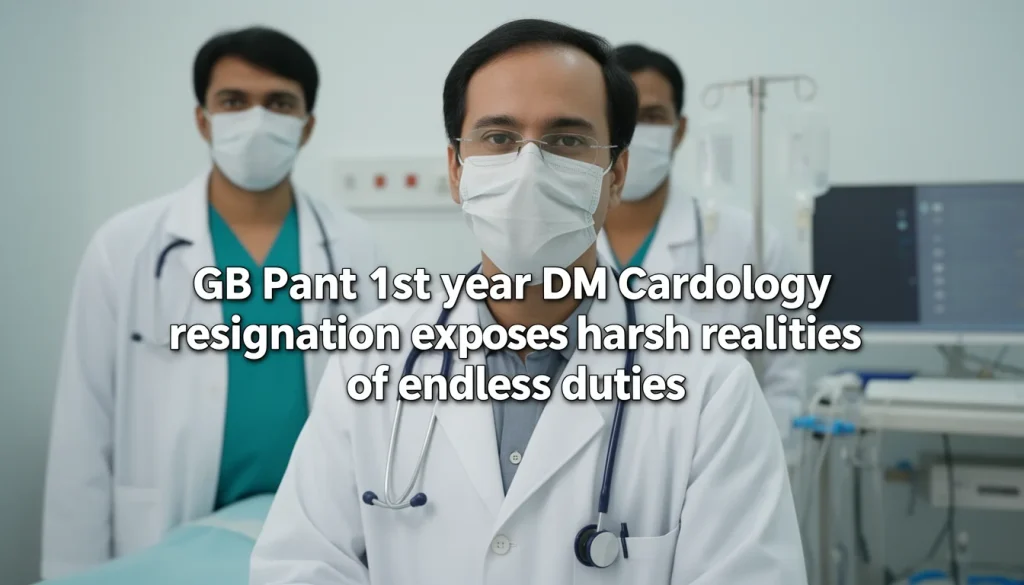 Resignation of GB Pant 1st Year DM Cardiology Student Reveals Harsh Realities of Endless Duties