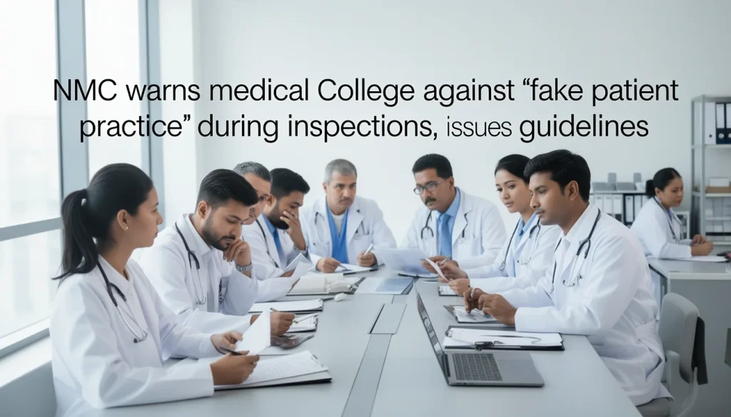 NMC Issues Guidelines to Combat Fake Patient Practice in Medical Colleges During Inspections