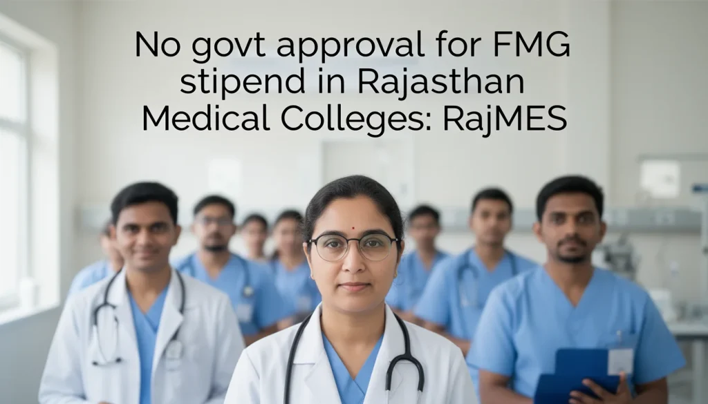 Rajasthan Medical Colleges Face FMG Stipend Approval Delay, Says RajMES